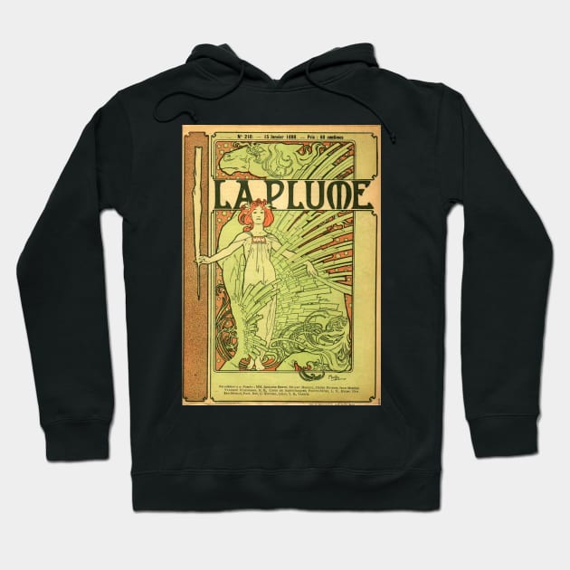 Alphonse Mucha Art Nouveau Design #1 Hoodie by AltrusianGrace